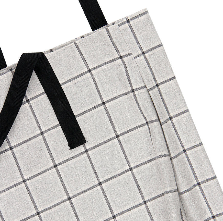 SEWING KIT TOTE BAG LOLA LIGHT GRAY LINES