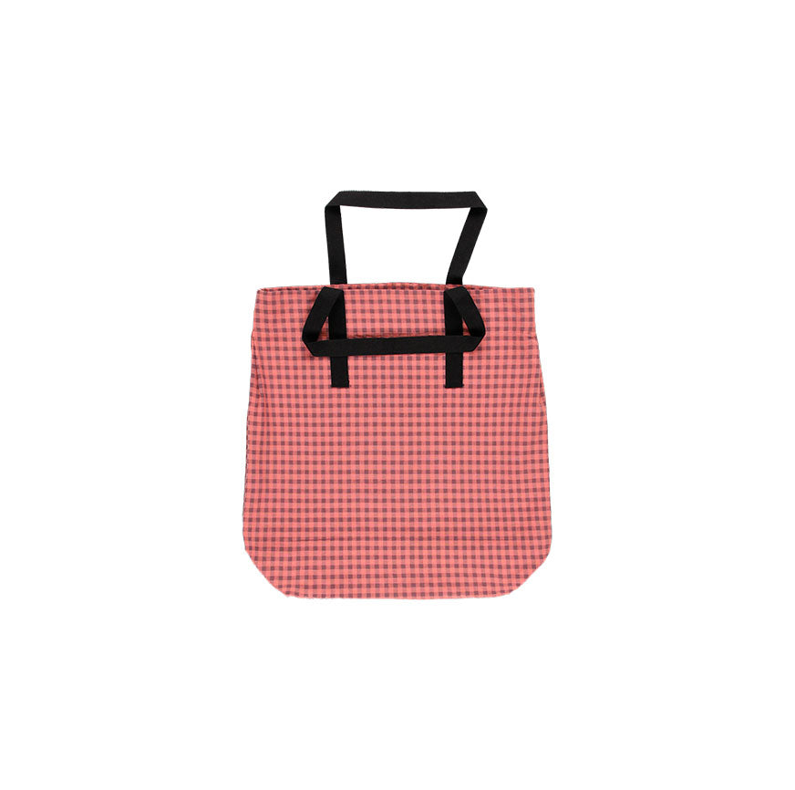 LOLA VICHY PINK AND GRAY TOTE BAG SEWING KIT