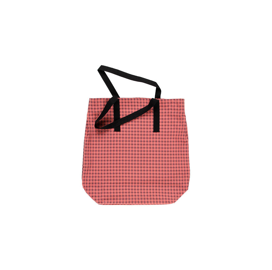 LOLA VICHY PINK AND GRAY TOTE BAG SEWING KIT