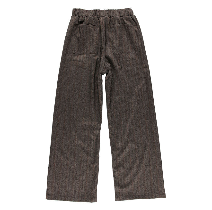 KIT DI CUCITO PER PANTALONI LUCCA MARRONE A SPINA DI PESCE