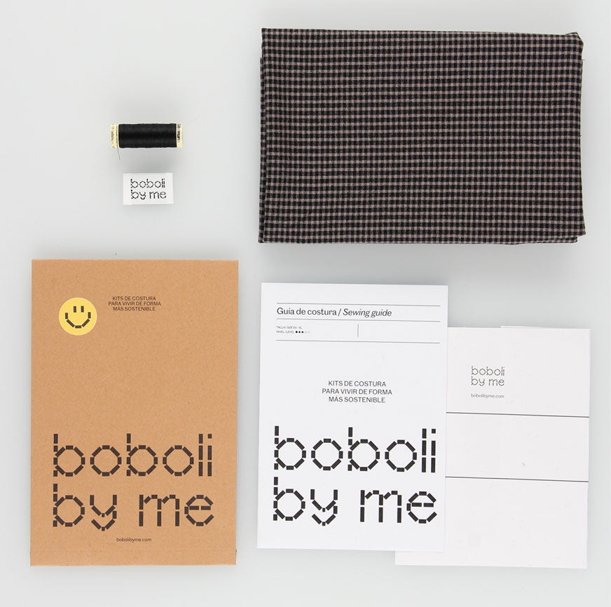 KIT CUCITO VESTITO LUNA NERO A RIGHE