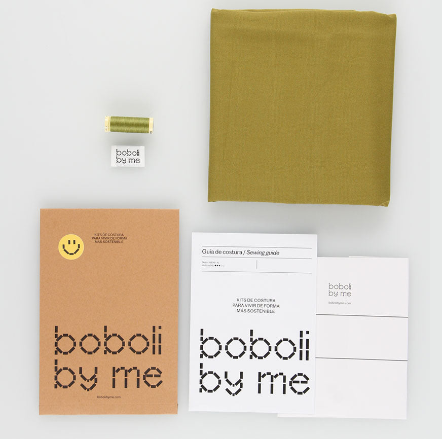 KIT DE COUTURE TABLIER MAIA VERT GAZON
