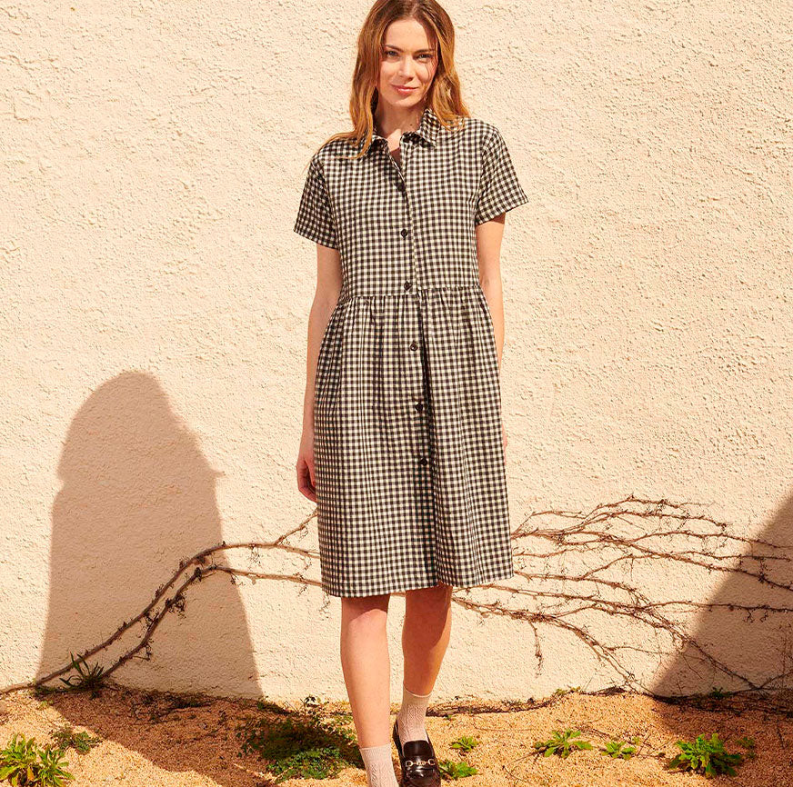 KIT COUTURE ROBE MARGA CARREAUX VICHY NOIR