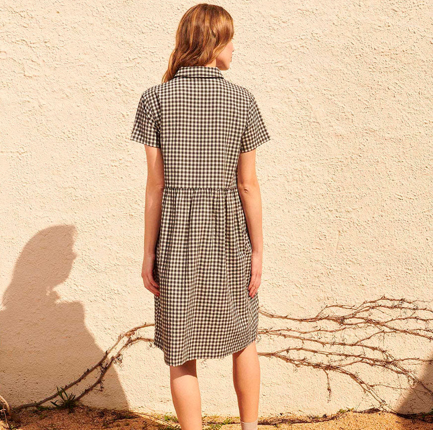 KIT COUTURE ROBE MARGA CARREAUX VICHY NOIR