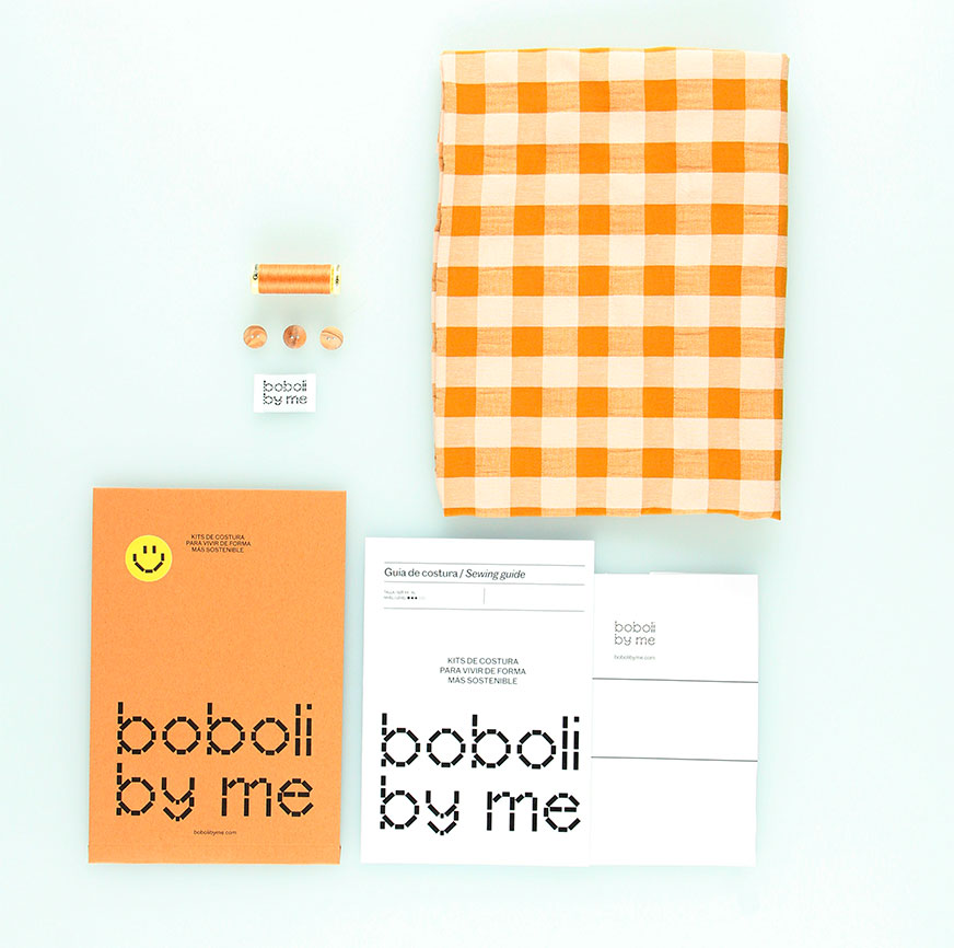 KIT DE COUTURE ROBE MARGA CARREAUX CARAMEL