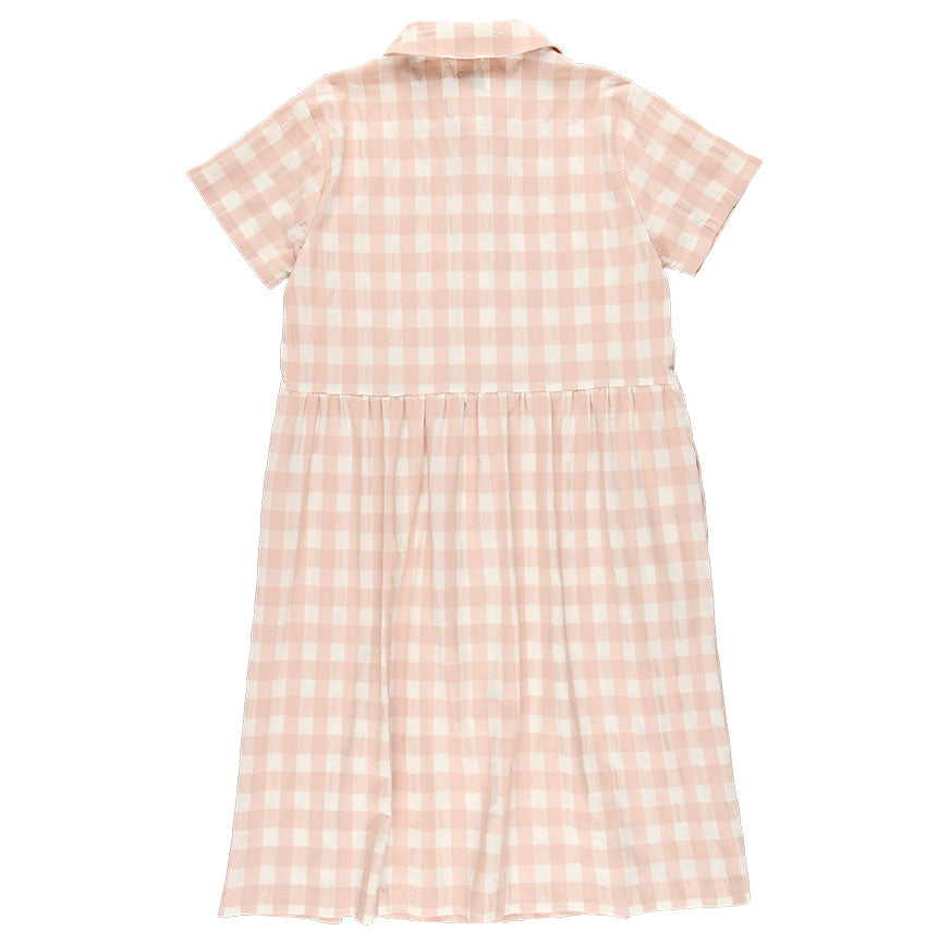 KIT DE COUTURE ROBE MARGA À CARREAUX ROSE