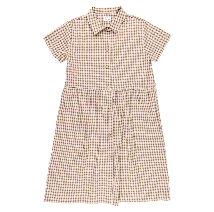 KIT COSTURA VESTIDO MARGA CUADROS VICHY ROSA PALO