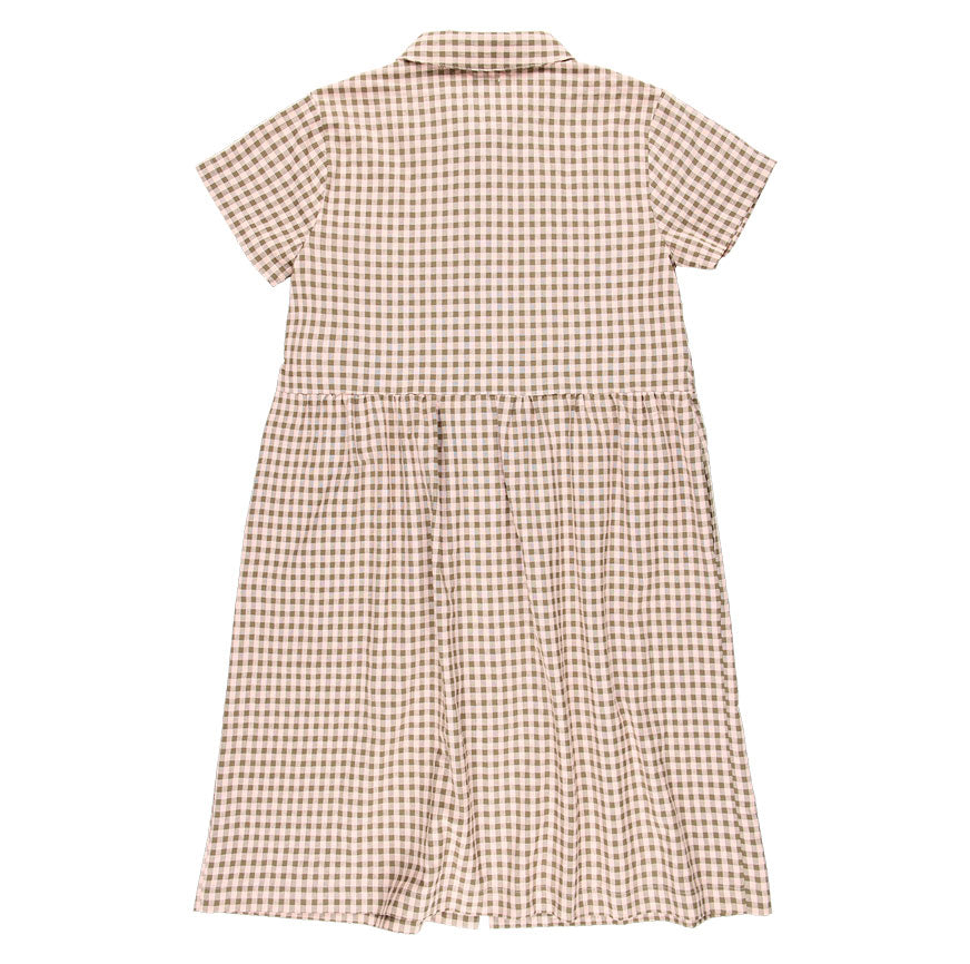 KIT COSTURA VESTIDO MARGA CUADROS VICHY ROSA PALO