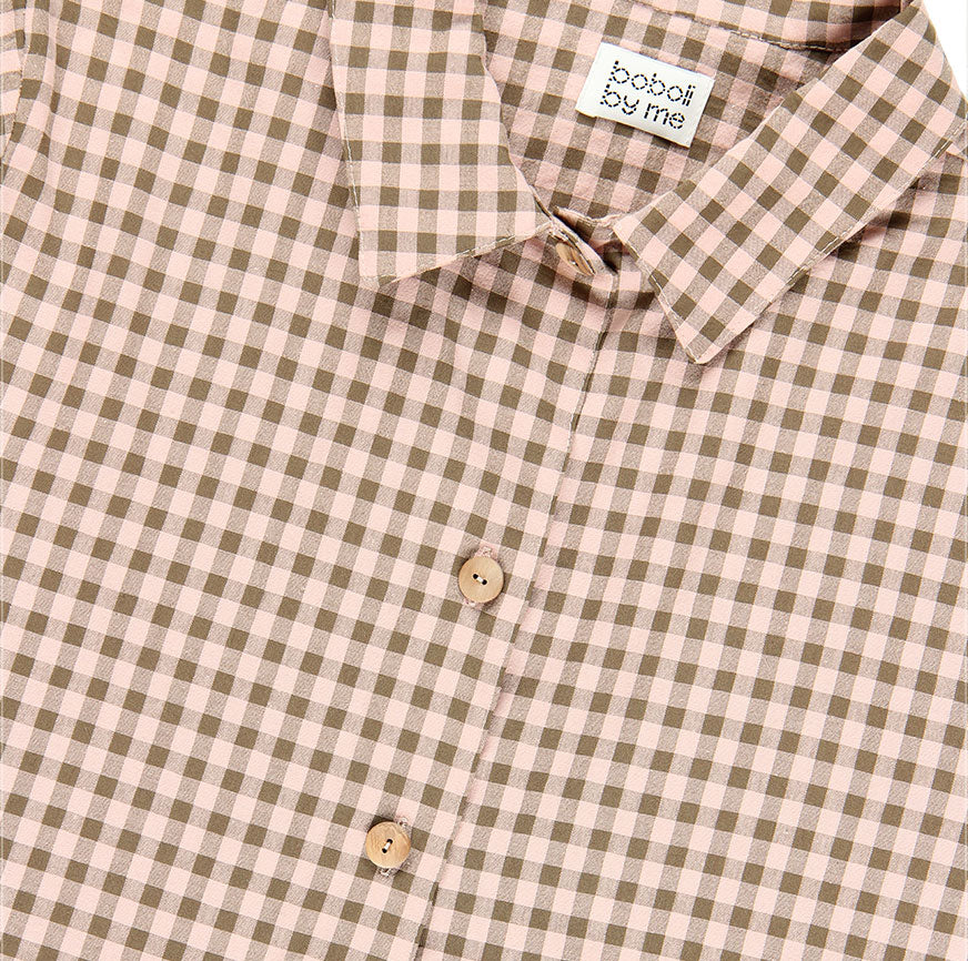 KIT COSTURA VESTIDO MARGA CUADROS VICHY ROSA PALO