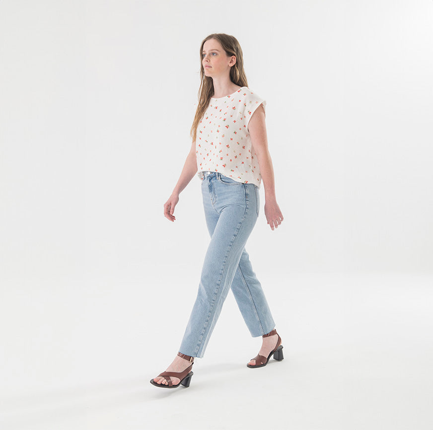 KIT CUCITO TOP MARIE MINI FIORI DA GIARDINO