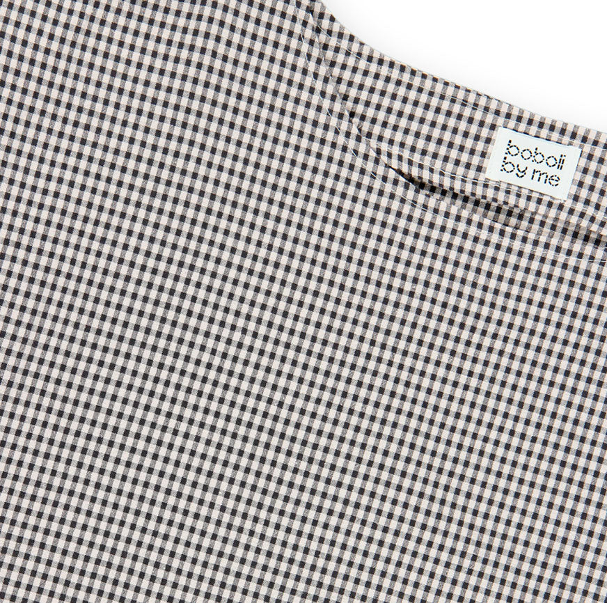 MARIE TOP SEWING KIT MICRO VICHY WHITE AND BLACK