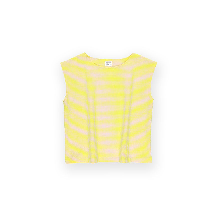 KIT COSTURA TOP MARIE MICRO VICHY AMARILLO FLUOR