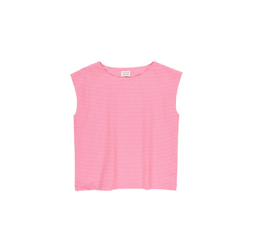 KIT COSTURA TOP MARIE MICRO VICHY ROSA FLÚOR