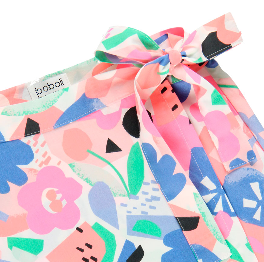 KIT COSTURA FALDA CRUZADA MAYA ESTAMPADO FLORES Y FRUTAS