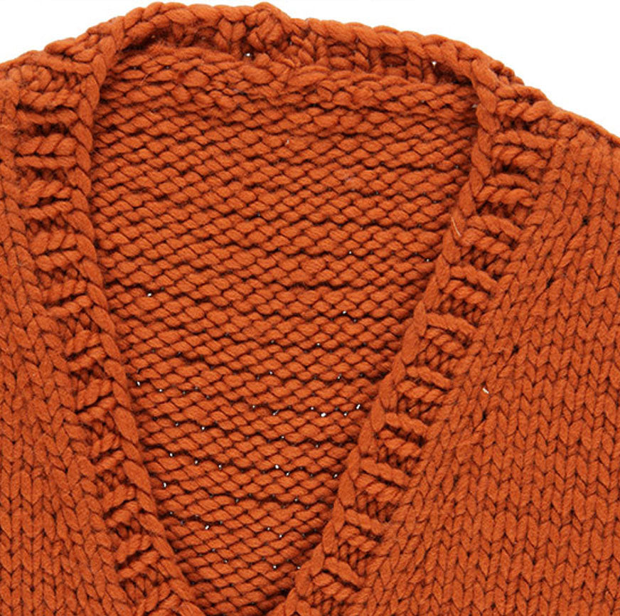 KIT PER LAVORARE A MAGLIA GILET NARA TERRACOTTA