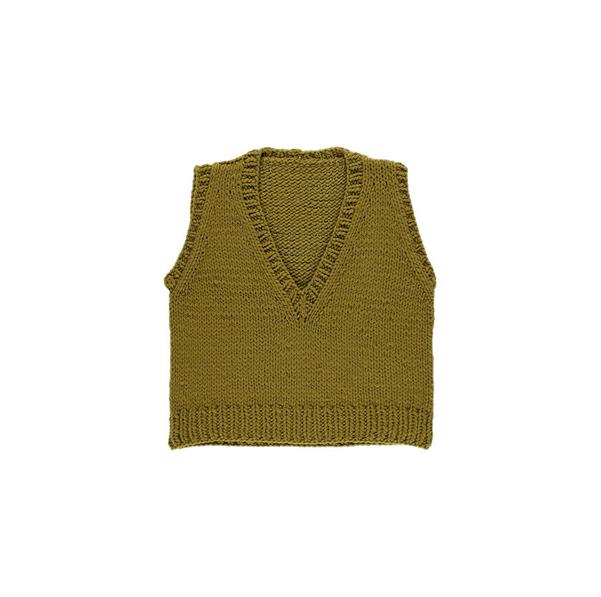 KIT PER LAVORARE A MAGLIA GILET NARA VERDE