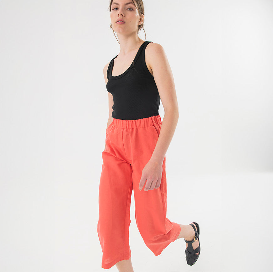 SEWING KIT WIDE PANTS PARKS SALMON