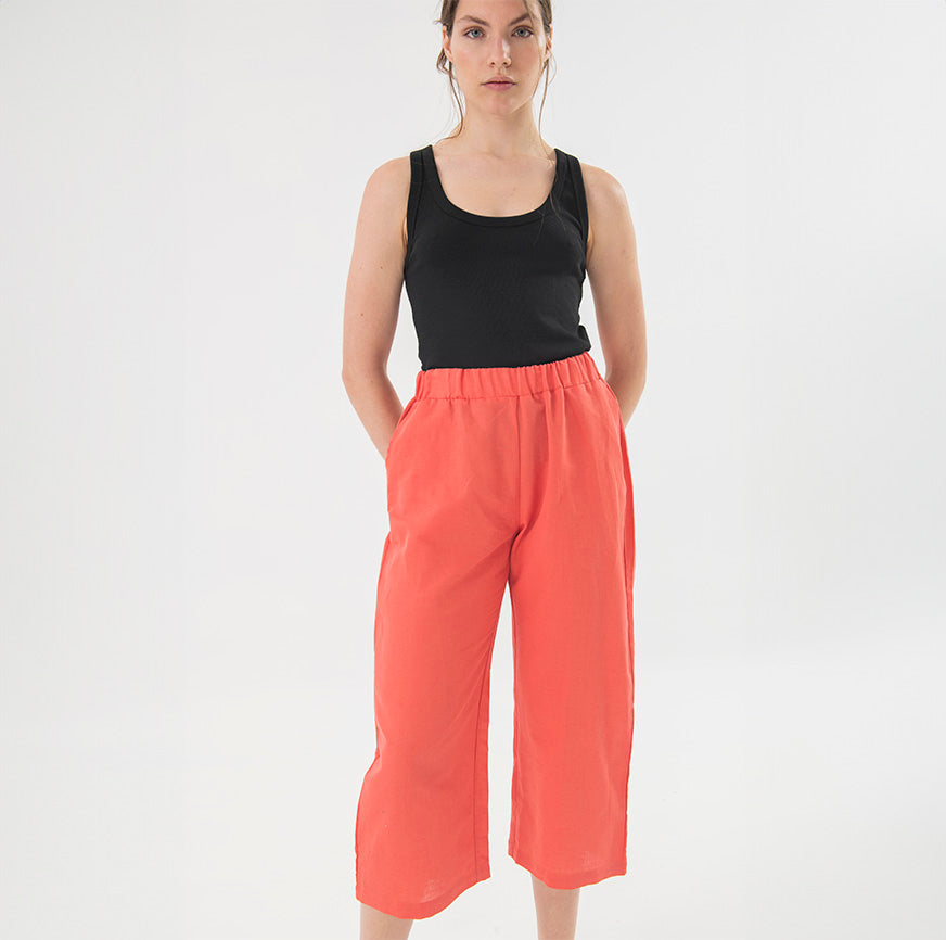 SEWING KIT WIDE PANTS PARKS SALMON