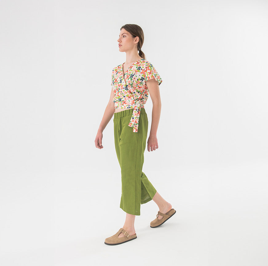 SEWING KIT WIDE PANTS PARKS OLIVE GREEN