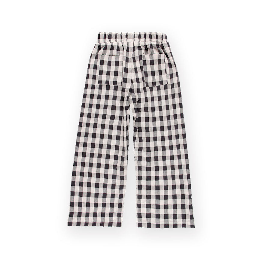 SEWING KIT WIDE PANTS PARKS GRAY AND BLACK CHECKERED