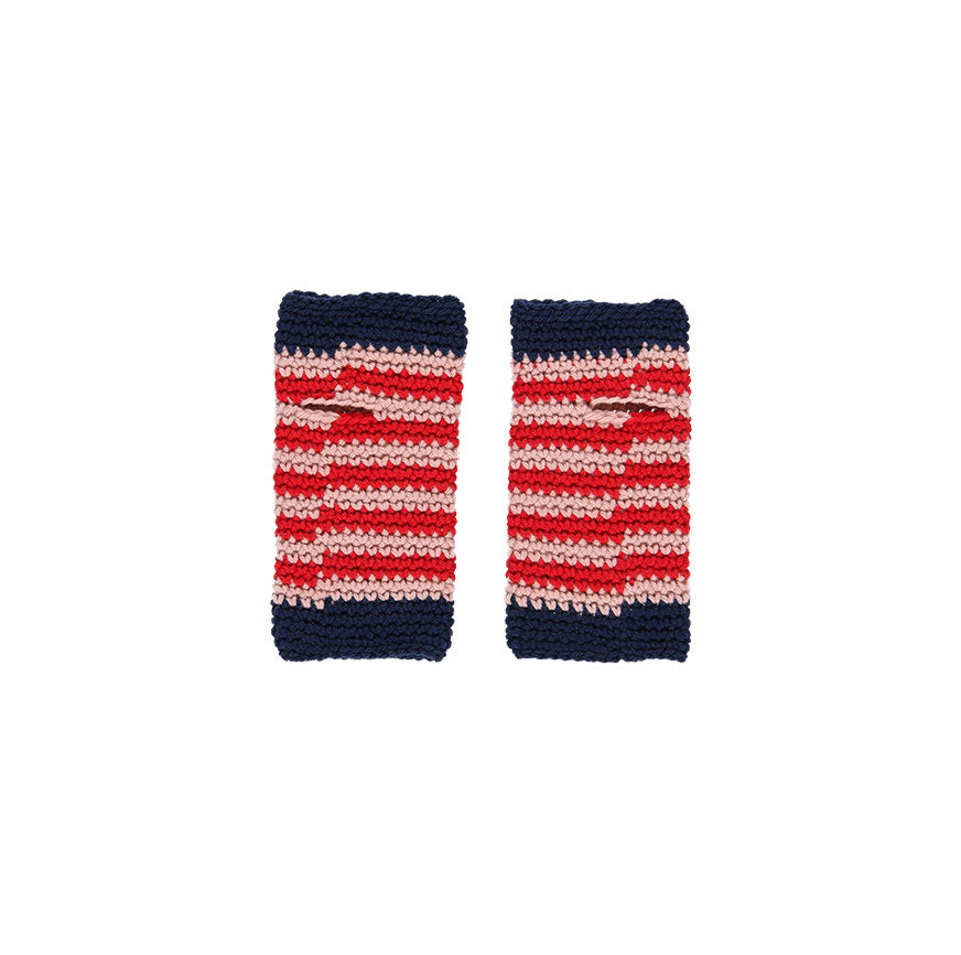 KIT CROCHET LUMA SAC ROUGE RAYURES MULTICOLORES