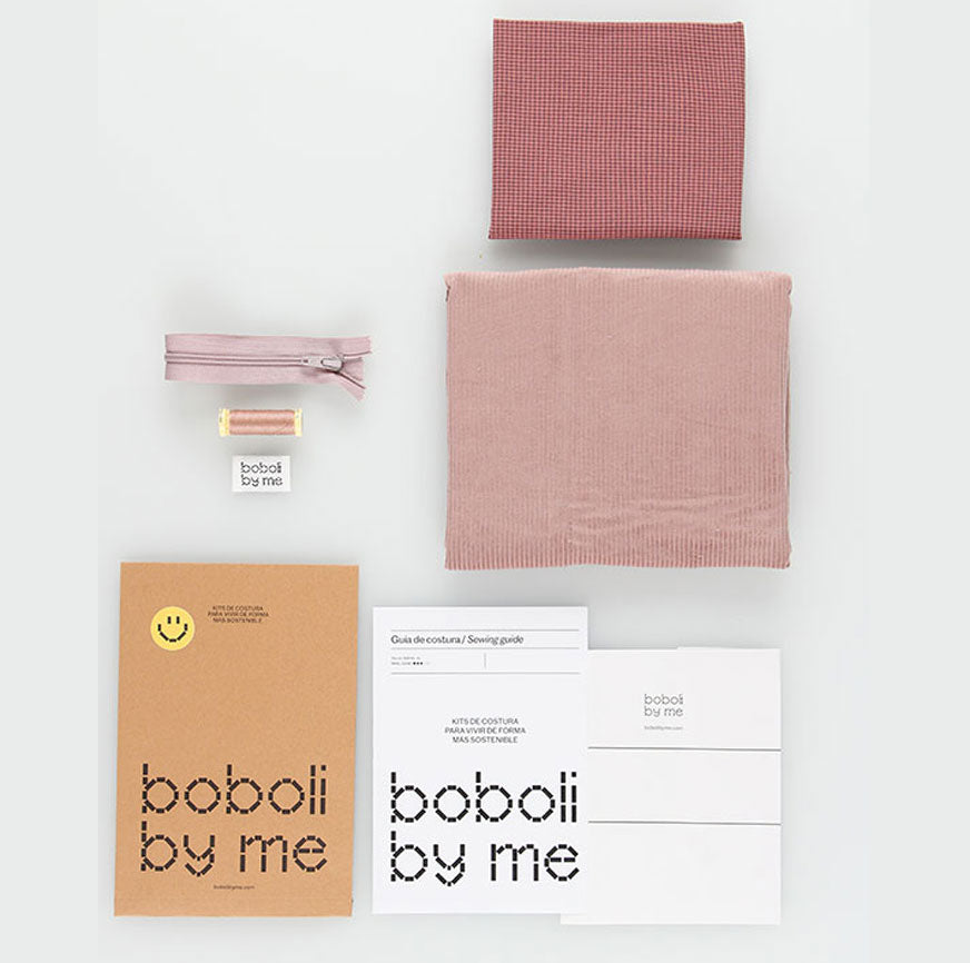 SAGA CORDUROY BAG SEWING KIT DUSTY PINK