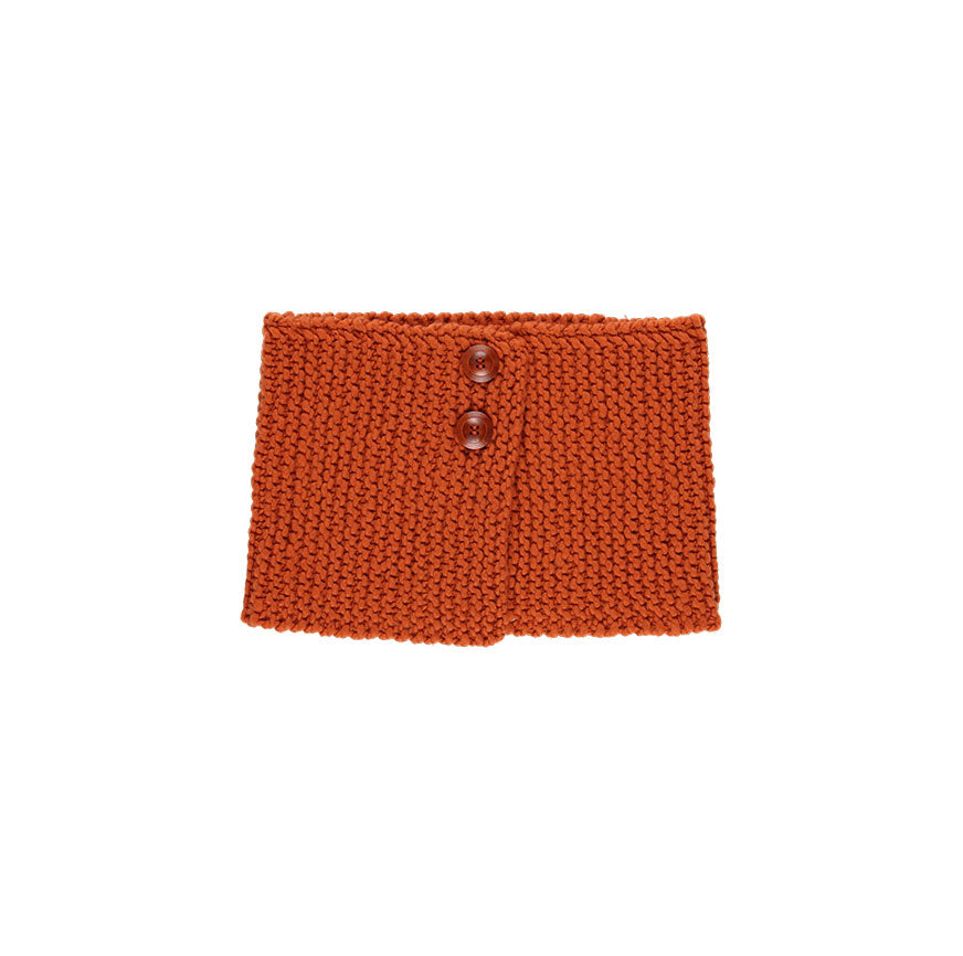 KIT POUR TRICOTER UN COL AVEC BOUTONS SORA ROUILLE