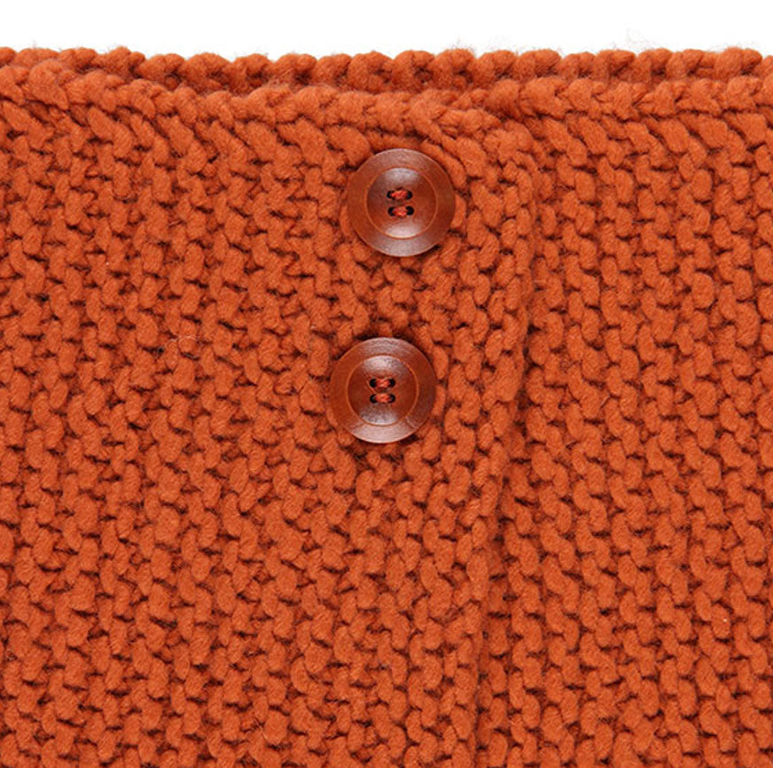 KIT POUR TRICOTER UN COL AVEC BOUTONS SORA ROUILLE