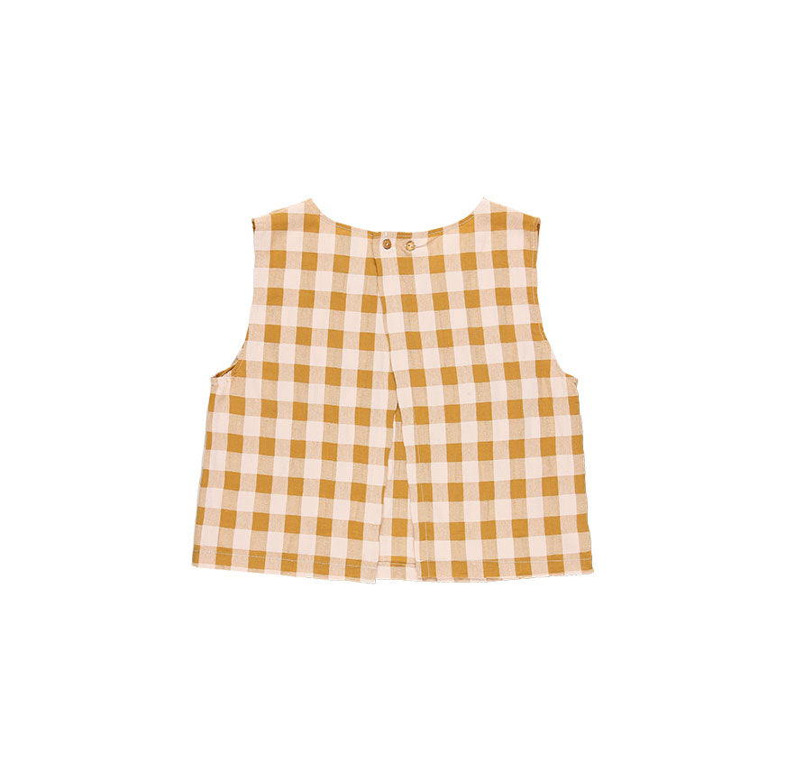 KIT COSTURA BLUSA TERESA CUADROS CARAMELO