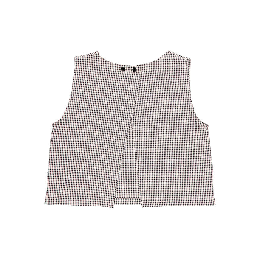KIT COSTURA BLUSA TERESA MICRO VICHY NEGRO Y BLANCO