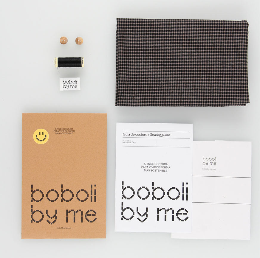 SEWING KIT TESSA DRESS BLACK STRIPED