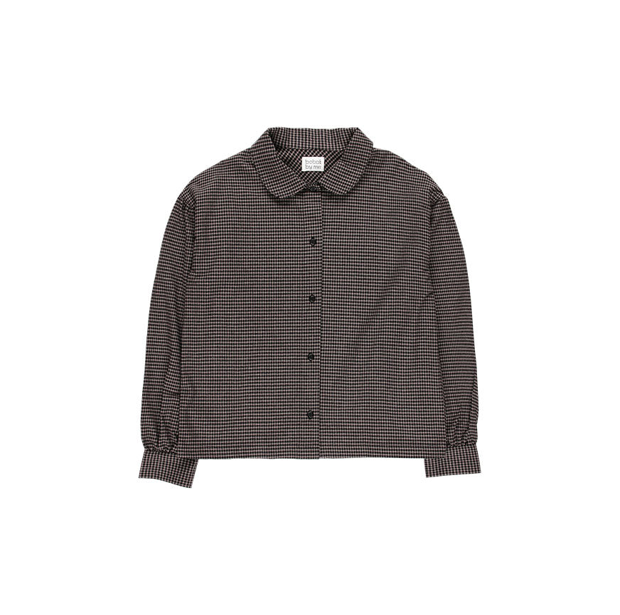 SEWING KIT BLOUSE TOVE BLACK MICRO CHECKERED BLOUSE