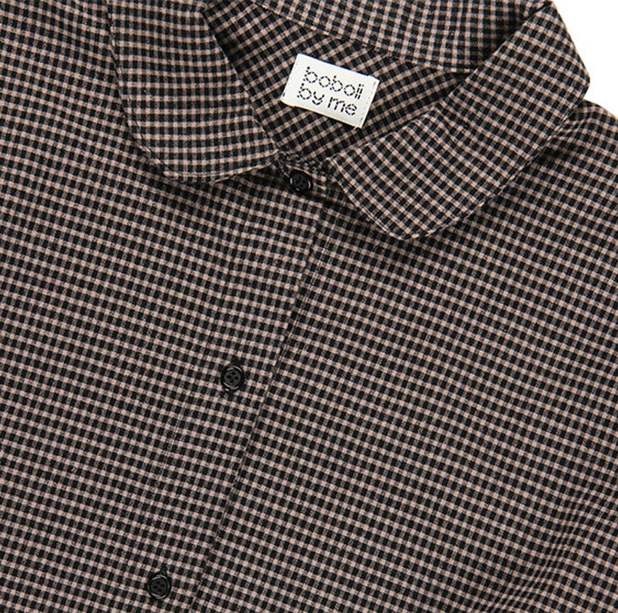 SEWING KIT BLOUSE TOVE BLACK MICRO CHECKERED BLOUSE