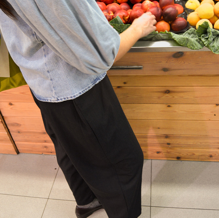 KIT DE COUTURE PANTALON LENA CARRÉS NOIRS