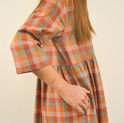 TELMA DRESS SEWING KIT MULTICOLOUR CHECKS