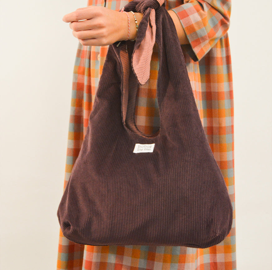 atenea bag corduroy eggplant sewing kit