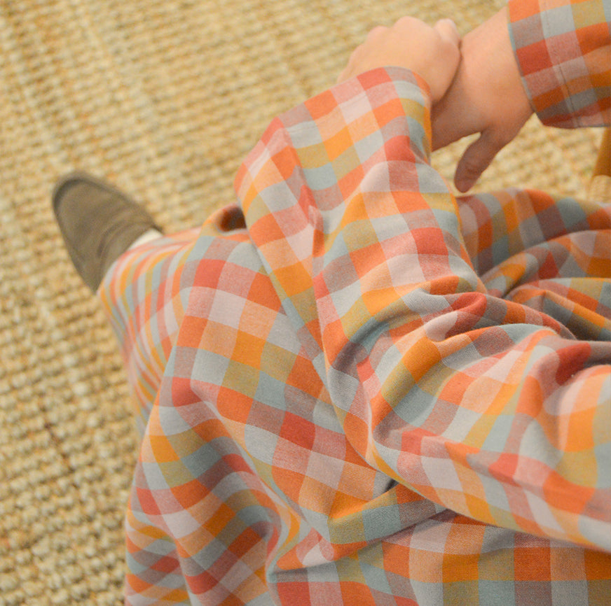 KIT DE COUTURE ROBE TESSA À CARREAUX MULTICOLORES