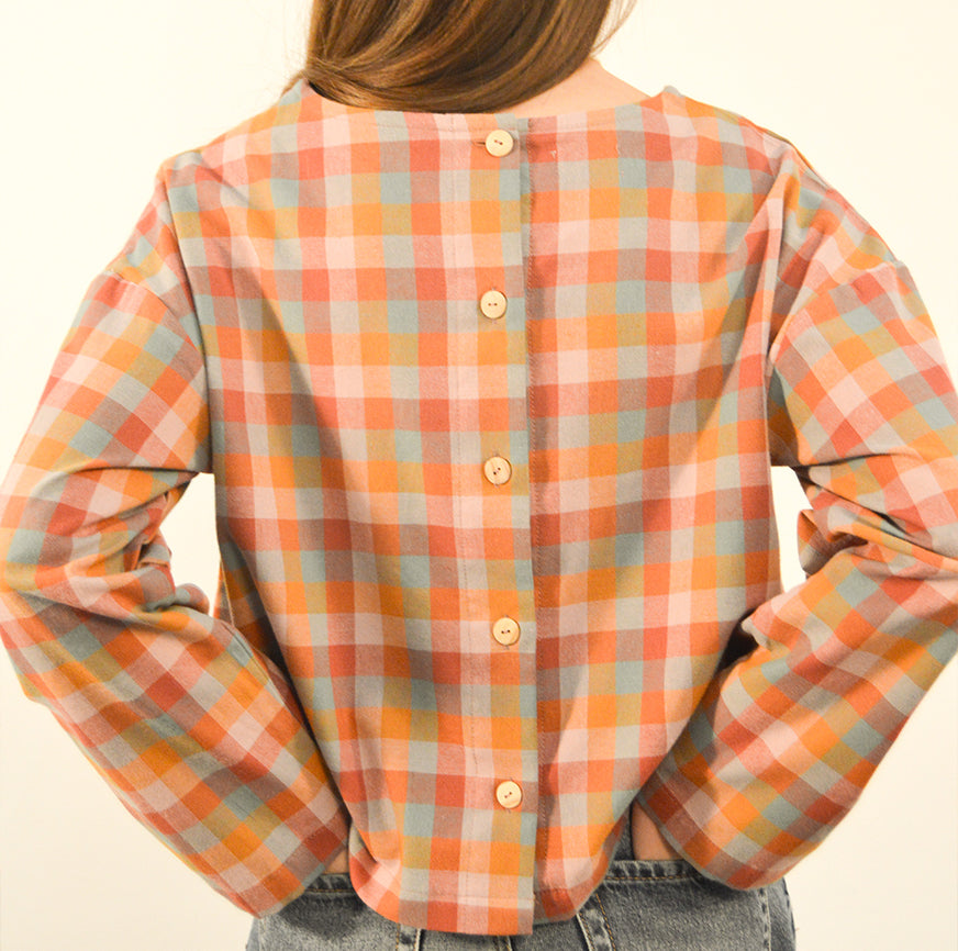 SEWING KIT GALA BLOUSE MULTICOLOR CHECKERED