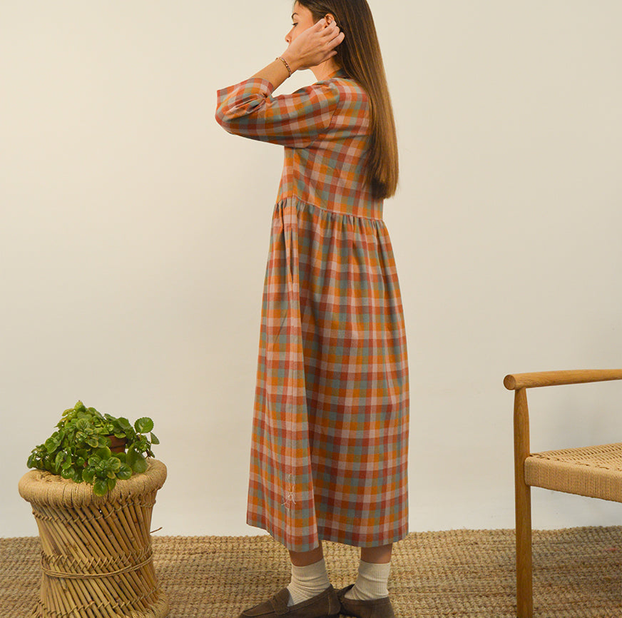 TELMA DRESS SEWING KIT MULTICOLOUR CHECKS