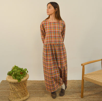 KIT DE COUTURE ROBE TESSA À CARREAUX MULTICOLORES