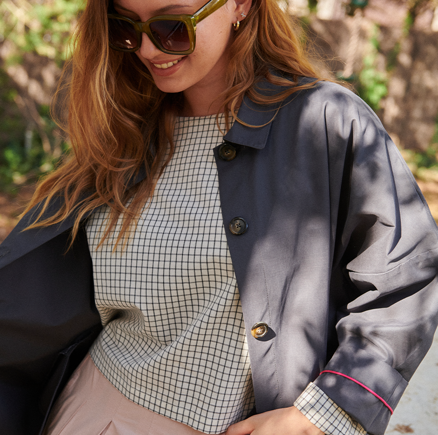 kit de couture veste de travail iris gris anthracite