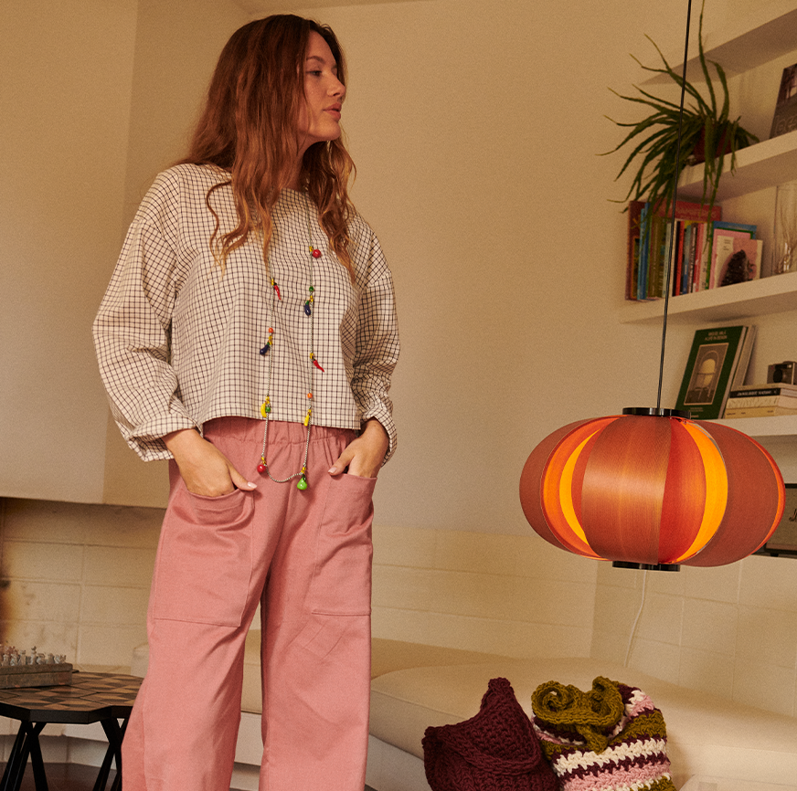 KIT DA CUCITO PANTALONI CLARA ROSA