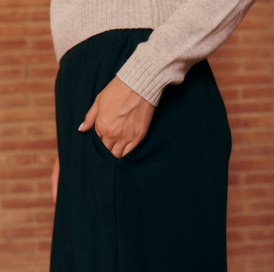 KIT DA CUCITO LENA PANTALONI NERI A QUADRI