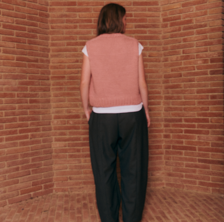 KIT DE COUTURE PANTALON LENA PIED-DE-POULE GRIS PANTALON MARENGO