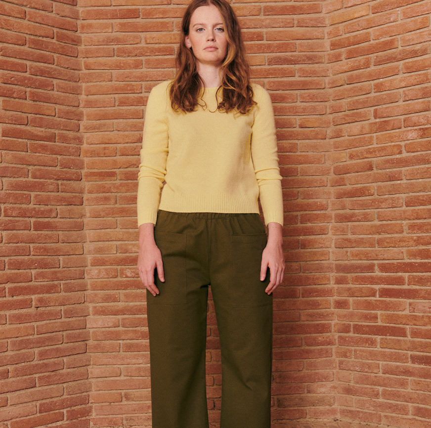 kit cucito pantaloni clara beige