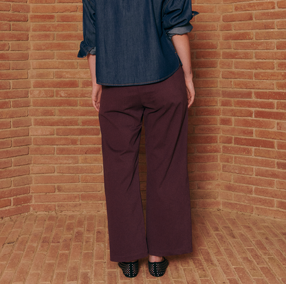 KIT PER CUCIRE CLARA PANTALONI MELANZANA