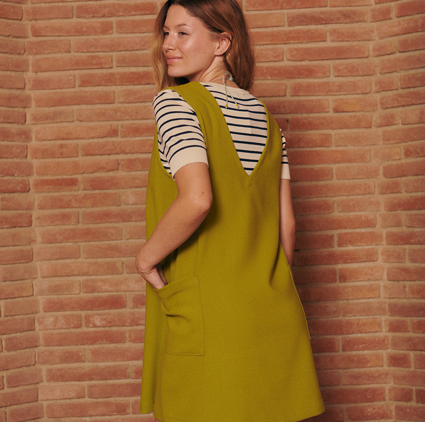 kit di cucito gilet maia verde erba