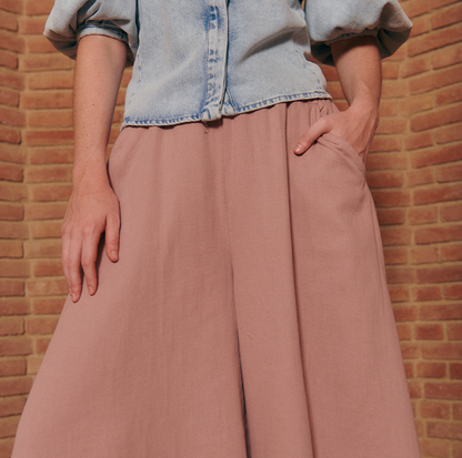 KIT DA CUCITO PANTALONI ZOEY ROSA PALLIDO