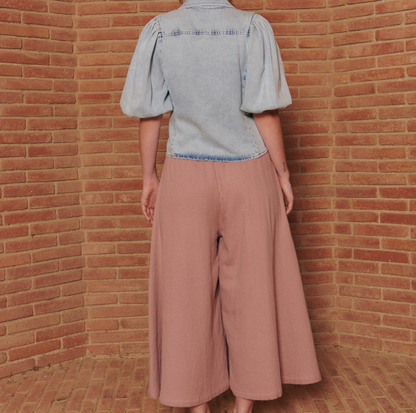 KIT DA CUCITO PANTALONI ZOEY ROSA PALLIDO