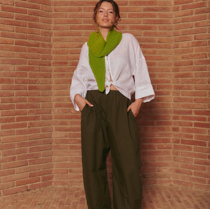 KIT DA CUCITO PANTALONI LENA VERDE AVOCADO